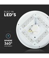 Plafonnier LED 36W effet étoilé - Ø48cm, 3-en-1 CCT, 3900lm, bord blanc, source lumineuse incl.