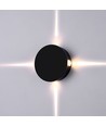 3W Ø15cm rund LED væglampe - IP65, sort, 3000K, udendørs, inkl. lyskilde