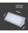 Applique murale extérieure LED 12W - IP65, gris, 1250lm, 4000K, design oblique