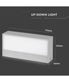 Applique murale extérieure Up/Down 9W - IP65, gris, 4000K, 850lm, source lumineuse incl.