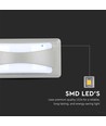 12W LED Bulkhead vegglampe - IP65, 3000K, grå, 230x110mm, inkl. lyskilde