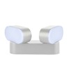 Applique murale LED 2x5W - Direction réglable, Extérieur IP65, 3000K, Blanc, Boîtier