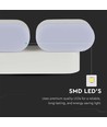 Applique murale LED 2x5W - Direction réglable, Extérieur IP65, 3000K, Blanc, Boîtier