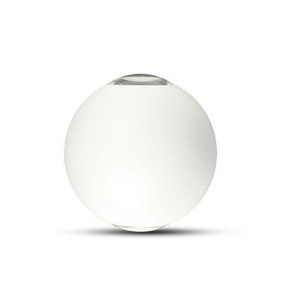 4W hvit LED vegglampe - IP65, 4000K, rund, utendørs, inkl. lyskilde