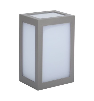 12W LED væglampe, IP65 - Grå, 1250lm, 3000K, udendørs, firkantet