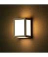 Applique murale LED 12W, IP65 - Gris, 1250lm, 3000K, extérieur, carrée