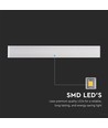 Applique murale LED 17W, 135lm/W - IP44, blanc, 61cm, 2300lm, intérieur / extérieur
