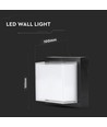 Applique murale LED carrée 12W, noir - 3000K, 1200lm, IP65, intérieur / extérieur