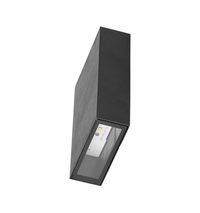 4W LED vegglampe, sort - 400lm, IP65, 360 grader, 6400K
