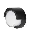 Applique murale LED 7W Ø16cm - IP65, noir, rond, blanc chaud, intérieur / extérieur, source lumineuse incl.