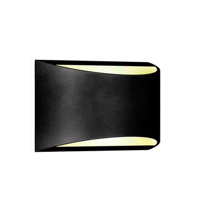 Applique murale LED 10W avec éclairage haut/bas - IP54 extérieur, noir, 4000K, puce Bridgelux, source lumineuse incl.