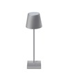 Lampe de table LED rechargeable 3W, tactile dimmable - 5V, Gris, 3000K, batterie 4000mAh, fer