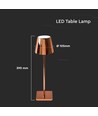 3W uppladdningsbar LED bordslampa, guld - Touch dimbar, 4000K, 4000mAh batteri, 8-10 timmars drifttid