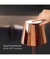 Lampe de table LED rechargeable 3W, or - Tactile dimmable, 4000K, batterie 4000mAh, 8-10 heures d'autonomie