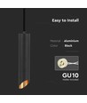 GU10 Hanglamp Ø5,5x20cm - zwart, zonder lichtbron
