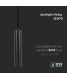 V-Tac Suspension GU10 Ø5,5x30cm - Noir, sans source lumineuse