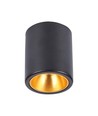 Spot en saillie GU10 - Noir, rond, IP20 intérieur, sans source lumineuse