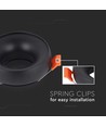 Spot encastrable GU10 - Rond, cadre noir et réflecteur noir, aluminium, trou : Ø60 mm, dim : Ø92 mm