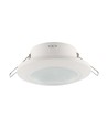 GU10 indbygningsspot - Rund, hvid, IP44, PC plast, Hul: Ø7 cm, Mål: Ø9,2 cm