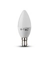 B15 5,5W dæmpbar LED kertepære - Samsung LED chip, 3000K, varm hvid, erstatter 40W
