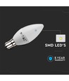 B15 5,5W dæmpbar LED kertepære - Samsung LED chip, 3000K, varm hvid, erstatter 40W