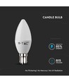 B15 5,5W dæmpbar LED kertepære - Samsung LED chip, 3000K, varm hvid, erstatter 40W