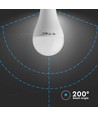 B22 15W LED pære - A65, Samsung LED chip, erstatter 100W, 200 grader, hvit plast
