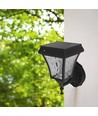Applique murale LED solaire 2W Solara - IP65, 3000K+6000K, noir, avec batterie