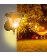Applique murale LED solaire 2W Solara - IP65, 3000K+6000K, noir, avec batterie