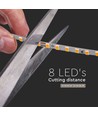Ruban LED 5m 9W/m, 128 LED par mètre - 24V, IP20, 3000K, 127lm/W