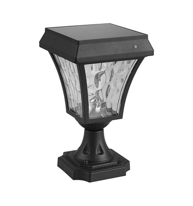 Lampadaire solaire LED - CCT 3 en 1, boîtier mat noir