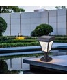 Lampadaire solaire LED - CCT 3 en 1, boîtier mat noir