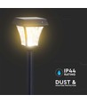 2W LED solcelle hagelampe med spyd - Sort, 3-i-1 CCT, bevegelsessensor, IP65, høyde 93cm, aluminium