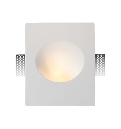 Spot encastrable GU10 en plâtre - Rond, blanc, sans source lumineuse, pour encastrement
