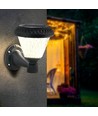 Applique murale LED Solara 0,8W avec détecteur et solaire - CCT, télécommande RF, IP44, noir, 16x23 cm