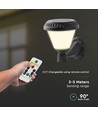Applique murale LED Solara 0,8W avec détecteur et solaire - CCT, télécommande RF, IP44, noir, 16x23 cm