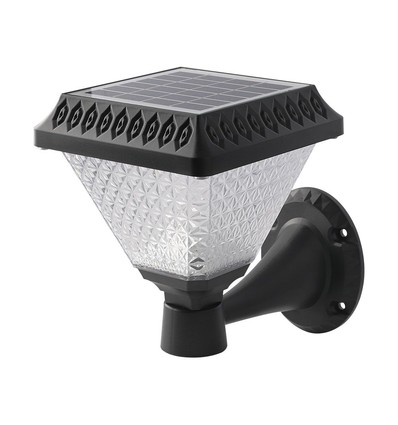 Applique murale LED Solara 0,8W avec solaire et télécommande - CCT, IP44, noir, avec détecteur