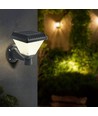 0,8W Solara LED vägglampa med solcell och fjärrkontroll - CCT, IP44, svart, inkl. sensor