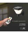 0,8W Solara LED wandlamp met solar en afstandsbediening - CCT, IP44, zwart, incl. sensor