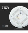 24W LED taklampe - Ø35cm, 2600lm, IP20, rund dome design