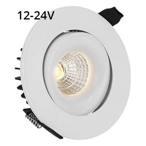 9W Ø11,5cm inbouwspot RA90 - 12V-24V, zaagmaat: Ø9,5 cm, afmetingen: Ø11,5 cm, witte rand