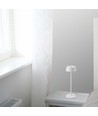 Lampe de table LED rechargeable 2W, blanche - IP54, tactile dimmable, 5V, blanc chaud, jusqu'à 10h de batterie