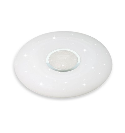 Plafonnier design 60W avec télécommande - 150lm/W, CCT, dimmable, ciel étoilé, diffuseur rond