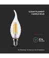 Ampoule LED E14 4W flamme - Filament, bougie, 4000K