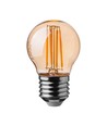 E27 4W LED kaarslamp - G45, filament, 2200K, amberkleurig