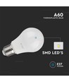3 stk. E27 10,5W LED pære - A60, matt glass, 4000K, 1055lm, 3-pakning