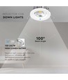 40W Ø22,1cm LED infällt panel - 105lm/W, COB LED, Hål: Ø20,7 cm, Mått: Ø22,1 cm, vit kant
