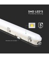 Réglette LED complète étanche 150cm 48W avec éclairage de secours - IP65, 120lm/W, Samsung LED chip, autonomie 3 heures