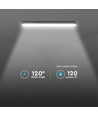 150cm 48W vanntett komplett LED armatur med nødlys - IP65, 120lm/W, Samsung LED chip, 3 timers batteridrift