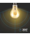 E27 10W LED filament lampa - A67, Amber glas, 2200K, 950lm